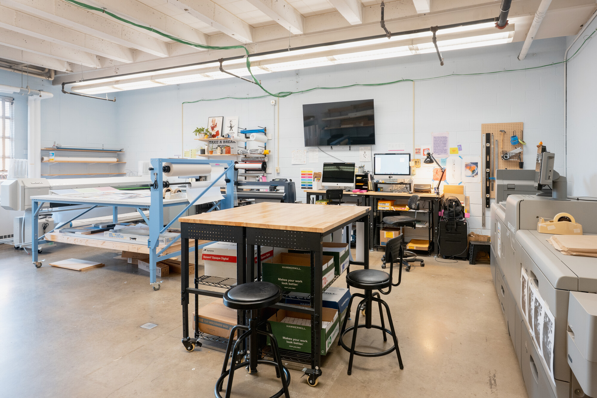 a landscape photo of the production side of the Creative Print Bureau